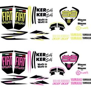 Kit pegatinas Yamaha Jog R/RR fiat Lorenzo flúor